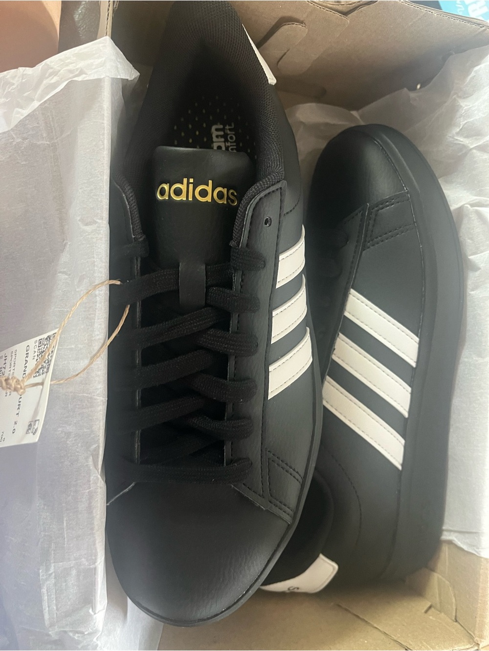 adidas Men’s Black and White Classic Court Sneakers